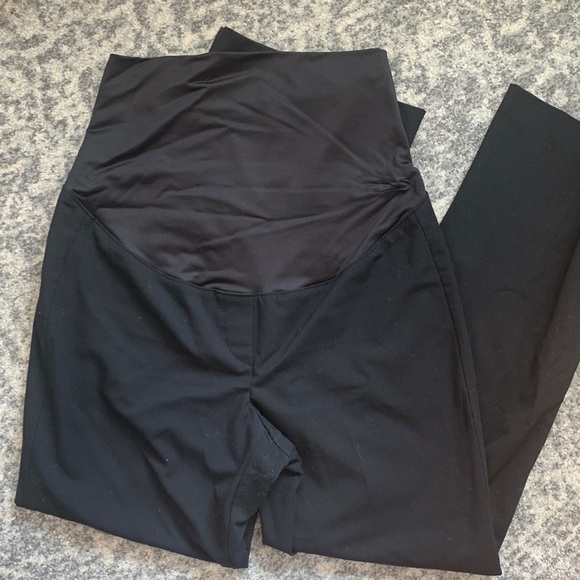 Loft Black Petite Maternity Dress Pants - Picture 3 of 9